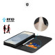 Dux Ducis Hivo Samsung Galaxy S25 Edge Case with Flip and RFID Protection - Black