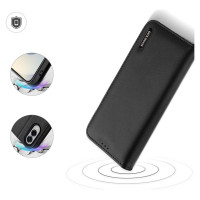 Dux Ducis Hivo Samsung Galaxy S25 Edge Case with Flip and RFID Protection - Black