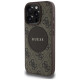 Guess 4G Circle Classic Logo MagSafe case for iPhone 16 Pro Max - brown