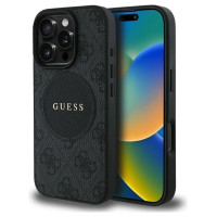 Guess 4G Circle Classic Logo MagSafe case for iPhone 16 Pro Max - black