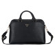 Guess Grained Zipper Pocket Triangle Logo 15" Laptop Bag - Black