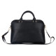 Guess Grained Zipper Pocket Triangle Logo 15" Laptop Bag - Black