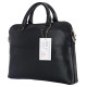 Guess Grained Zipper Pocket Triangle Logo 15" Laptop Bag - Black