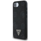 Guess Grained Hot Stamp Peony Triangle Logo MagSafe Case for iPhone 16e - Black
