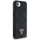 Guess Grained Hot Stamp Peony Triangle Logo MagSafe Case for iPhone 16e - Black
