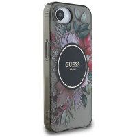 Guess IML Flowers MagSafe iPhone 16e Case - Black
