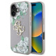 Guess Grained Roses Big 4G Logo iPhone 16 Case - Purple