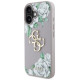 Guess Grained Roses Big 4G Logo iPhone 16 Case - Purple