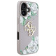 Guess Grained Roses Big 4G Logo iPhone 16 Case - Purple