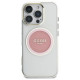 Guess IML Metal Colored Circle Classic Logo MagSafe case for iPhone 16 Pro Max - pink