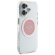 Guess IML Metal Colored Circle Classic Logo MagSafe iPhone 16 Case - Pink