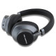 Karl Lagerfeld Saffiano Elongated Bluetooth ANC On-Ear Headphones - Black