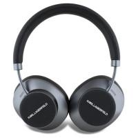 Karl Lagerfeld Saffiano Elongated Bluetooth ANC On-Ear Headphones - Black
