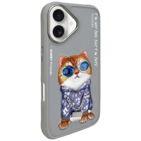Nimmy Glasses Cool Cat iPhone 16 Case - Gray