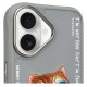 Nimmy Glasses Cool Cat iPhone 16 Case - Gray