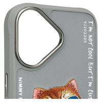 Nimmy Glasses Cool Cat iPhone 16 Case - Gray