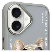 Nimmy Glasses Cool Dog iPhone 16 Case - Gray