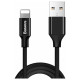 Baseus Yiven fabric braided cable USB / Lightning 1.8M black (CALYW-A01)