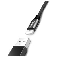 Baseus Yiven fabric braided cable USB / Lightning 1.8M black (CALYW-A01)