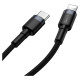 Baseus CATLKLF-G1 Lightning - USB-C PD QC cable 18W 480Mb/s 1m - black and gray