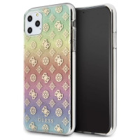 Guess GUHCN65PEOML iPhone 11 Pro Max multicolor hard case Iridescent 4G Peony