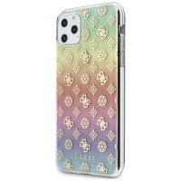 Guess GUHCN65PEOML iPhone 11 Pro Max multicolor hard case Iridescent 4G Peony