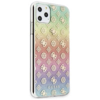 Guess GUHCN65PEOML iPhone 11 Pro Max multicolor hard case Iridescent 4G Peony