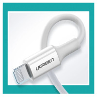 Ugreen US171 Lightning - USB-C MFi PD cable 20W 480Mb/s 1m - white