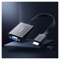 Ugreen adapter HDMI - VGA micro USB / audio 3.5 mm mini jack black (40248)