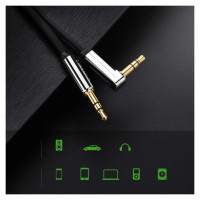 Ugreen flat cable AUX audio cable 3.5 mm mini jack 5m silver (10729)