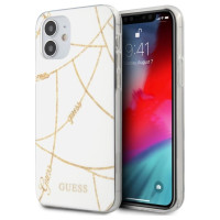 Guess GUHCP12SPCUCHWH iPhone 12 mini 5.4" white/white hardcase Gold Chain Collection
