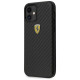 Ferrari FERCAHCP12SBK iPhone 12 mini 5.4" black/black hardcase On Track Real Carbon