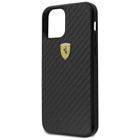 Ferrari FERCAHCP12SBK iPhone 12 mini 5.4" black/black hardcase On Track Real Carbon