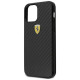 Ferrari FERCAHCP12SBK iPhone 12 mini 5.4" black/black hardcase On Track Real Carbon
