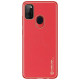 Dux Ducis Yolo elegant case made of soft TPU and PU leather for Samsung Galaxy M30s red