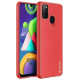 Dux Ducis Yolo elegant case made of soft TPU and PU leather for Samsung Galaxy M30s red