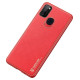 Dux Ducis Yolo elegant case made of soft TPU and PU leather for Samsung Galaxy M30s red