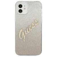 Guess GUHCP12SPCUGLSGO iPhone 12 mini 5.4" gold/gold hardcase Glitter Gradient Script
