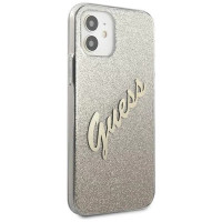 Guess GUHCP12SPCUGLSGO iPhone 12 mini 5.4" gold/gold hardcase Glitter Gradient Script