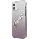 Guess GUHCP12SPCUGLSPI iPhone 12 mini 5.4" pink/pink hardcase Glitter Gradient Script