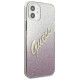 Guess GUHCP12SPCUGLSPI iPhone 12 mini 5.4" pink/pink hardcase Glitter Gradient Script