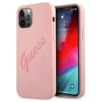 Guess GUHCP12LLSVSPI iPhone 12 Pro Max 6.7" pink/pink hardcase Script Vintage