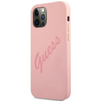 Guess GUHCP12LLSVSPI iPhone 12 Pro Max 6.7" pink/pink hardcase Script Vintage