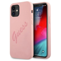 Guess GUHCP12SLSVSPI iPhone 12 mini 5.4" pink/pink hardcase Script Vintage