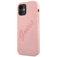 Guess GUHCP12SLSVSPI iPhone 12 mini 5.4" pink/pink hardcase Script Vintage