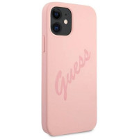Guess GUHCP12SLSVSPI iPhone 12 mini 5.4" pink/pink hardcase Script Vintage