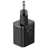 Baseus Super Si fast charger Quick Charge 3.0 Power Delivery 25W 3A + Cable USB Type C - USB Type C 3A 1m black (TZCCSUP-L01)