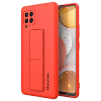 Wozinsky Kickstand Case Silicone Stand Cover for Samsung Galaxy A42 5G Red