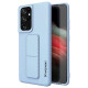 Wozinsky Kickstand Case Silicone Stand Cover for Samsung Galaxy S21 Ultra 5G Light Blue