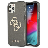 Guess GUHCP12LPCUGL4GBK iPhone 12 Pro Max 6.7" black/black hard case Glitter 4G Big Logo